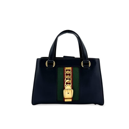 Gucci Sylvie Top Handle Leather Mini