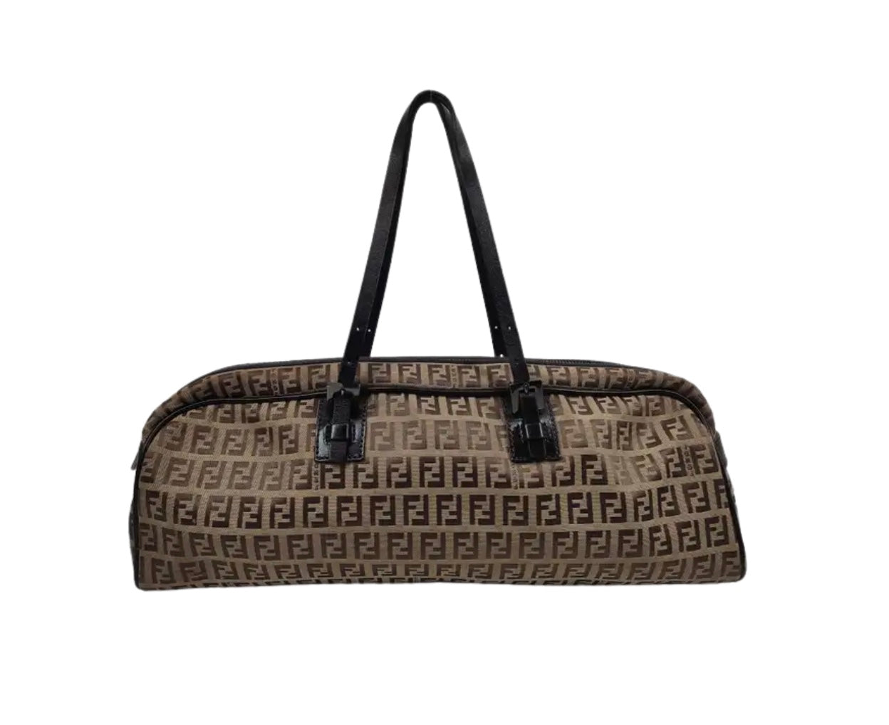 Fendi Vintage Boston Bag Zucca Canvas Medium