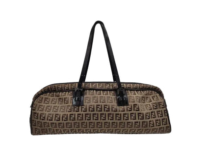 Fendi Vintage Boston Bag Zucca Canvas Medium