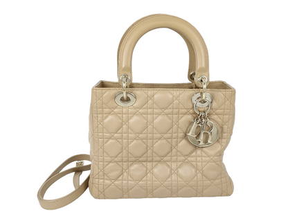 Christian Dior Lady Dior Cannage Quilt Lambskin Medium