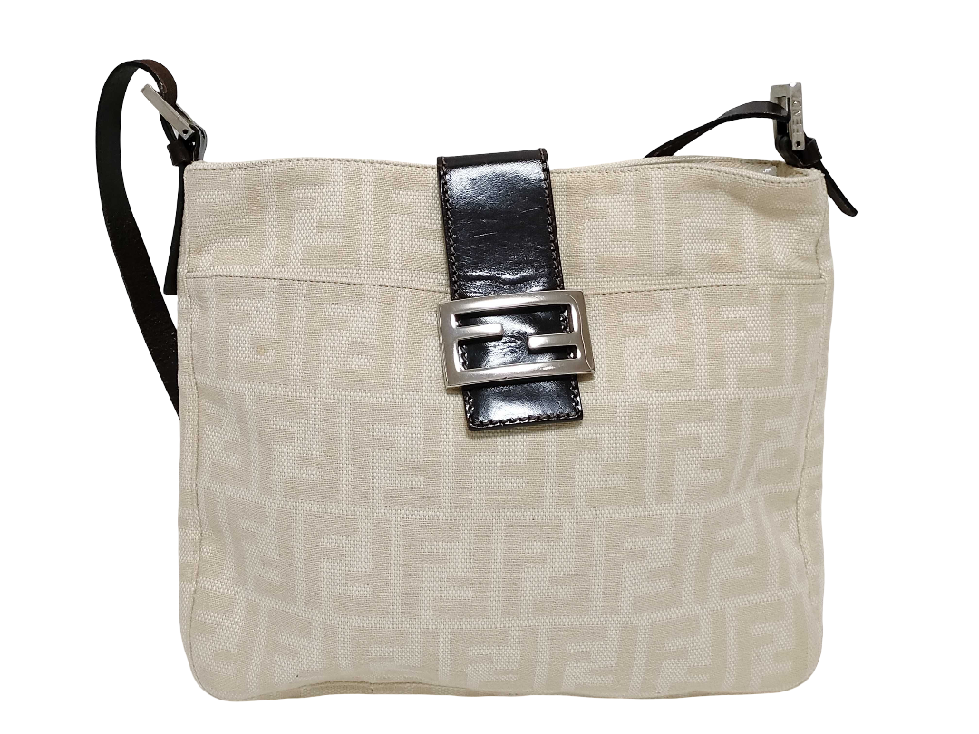 Fendi Vintage FF Belted Hobo Canvas Medium