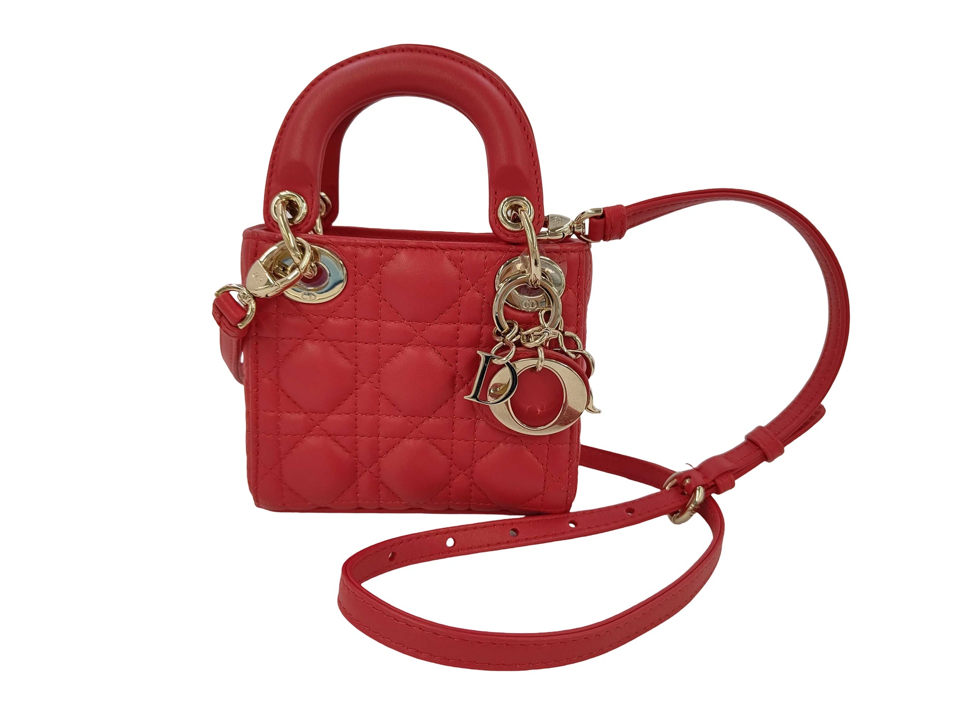 Christian Dior Vintage Lady Dior Leather Mini