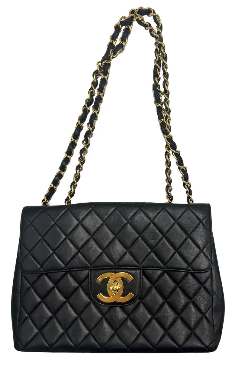 Chanel Vintage Classic Flap Maxi CC Lambskin Maxi