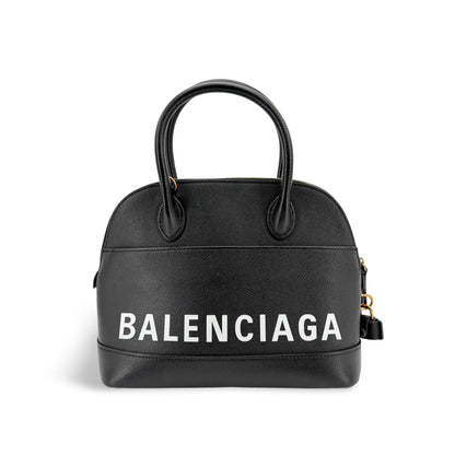 Balenciaga Logo Ville Leather Small