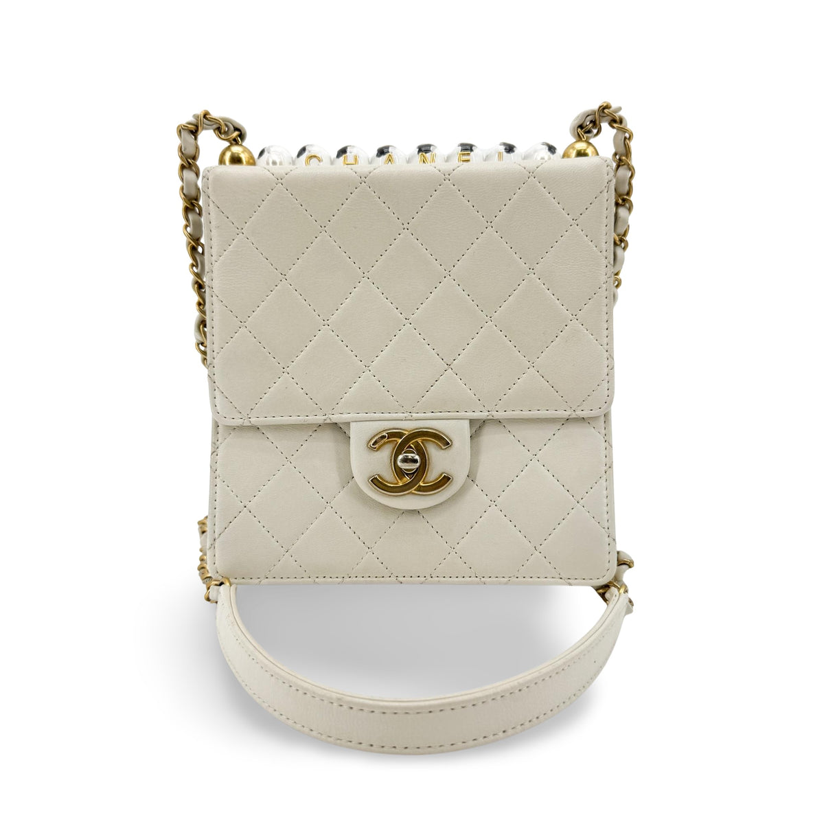 Chanel Chic Pearls Flap Quilted Lambskin Mini