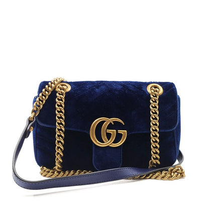 Gucci GG Marmont Flap Matelasse Velvet Mini