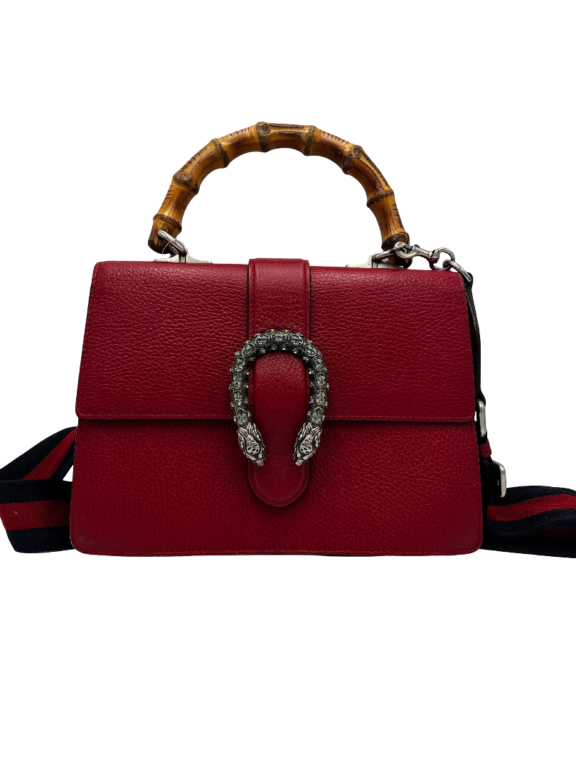 Gucci Dionysus Bamboo Top Handle Bag Leather Medium