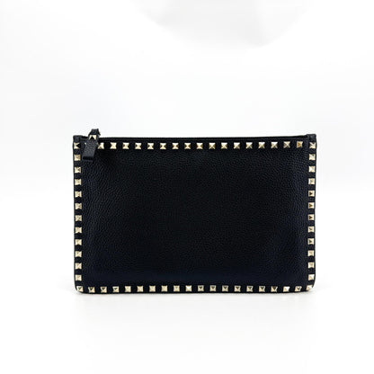 Valentino Garavani Rockstud Pouch Leather with Embossed Detail Large