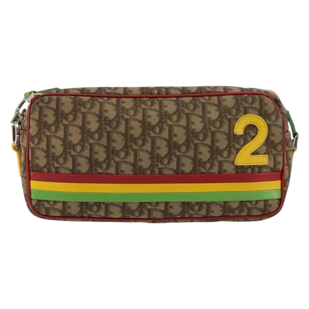 Christian Dior Vintage Rasta Crossbody Bag Diorissimo Canvas Product Image