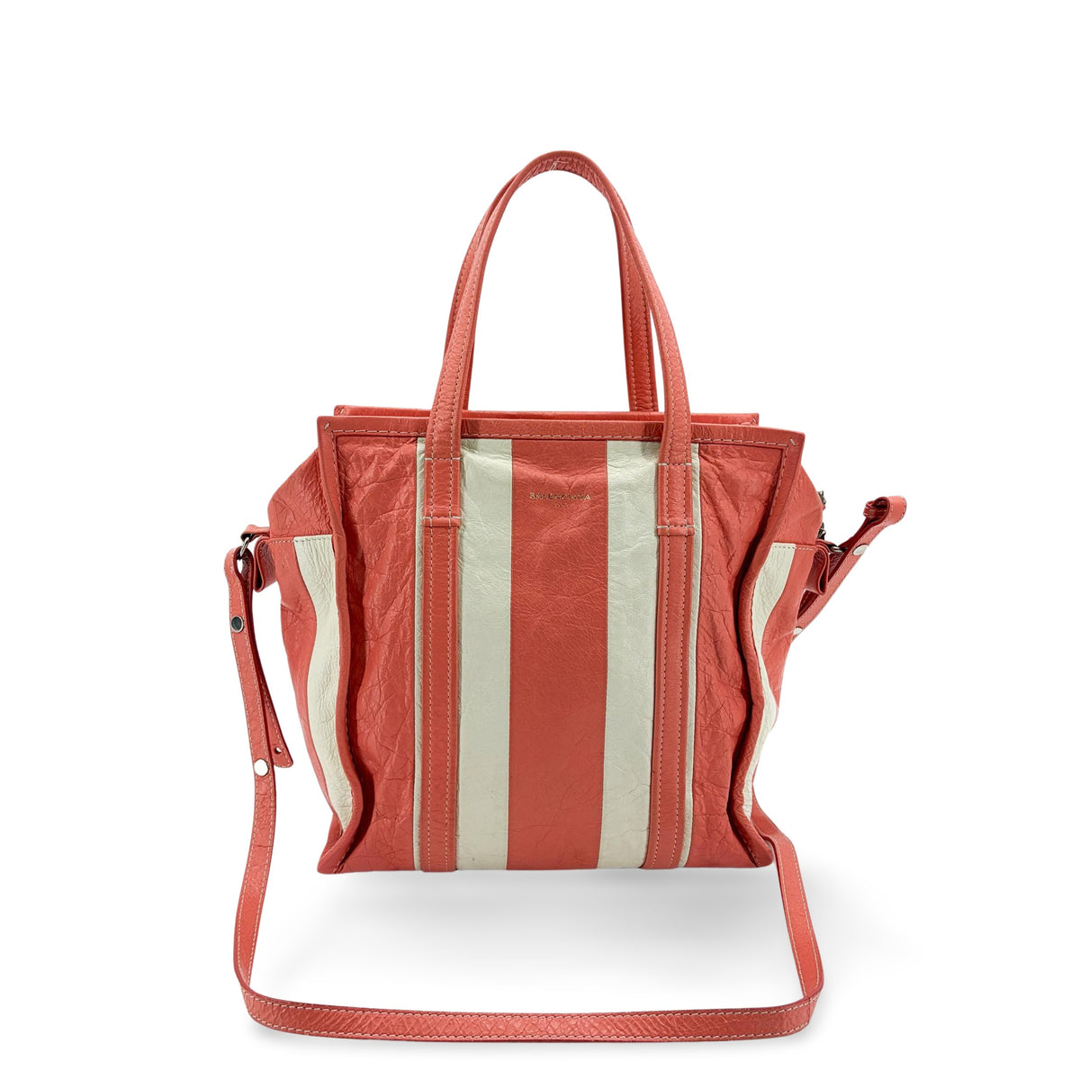 Balenciaga Bazar Striped Leather XS