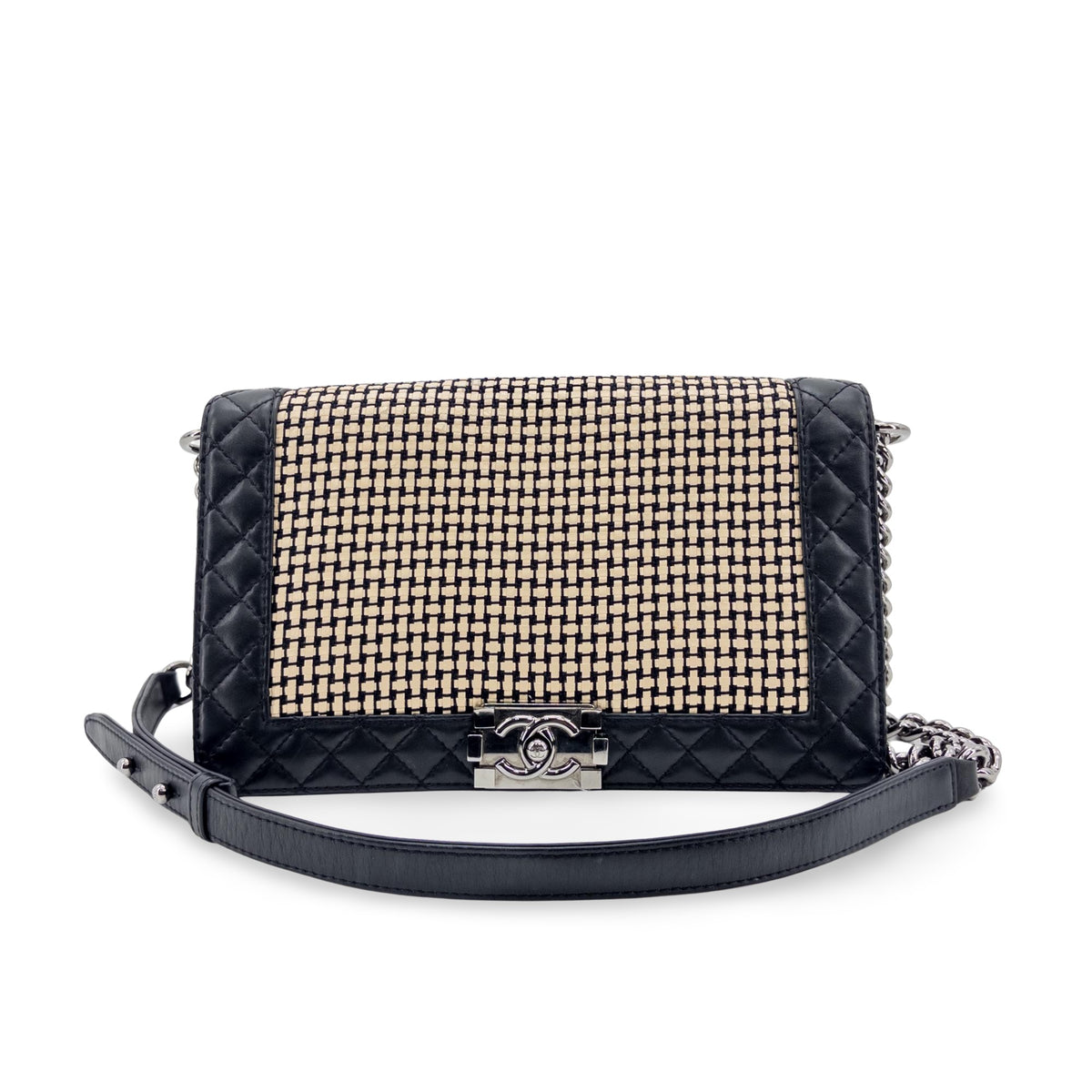Chanel Reverso Boy Flap Woven Calfskin Old Medium
