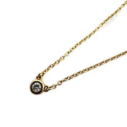 Tiffany & Co. Elsa Peretti Diamonds By The Yard Pendant 18K Yellow Gold with Diamond .05CT