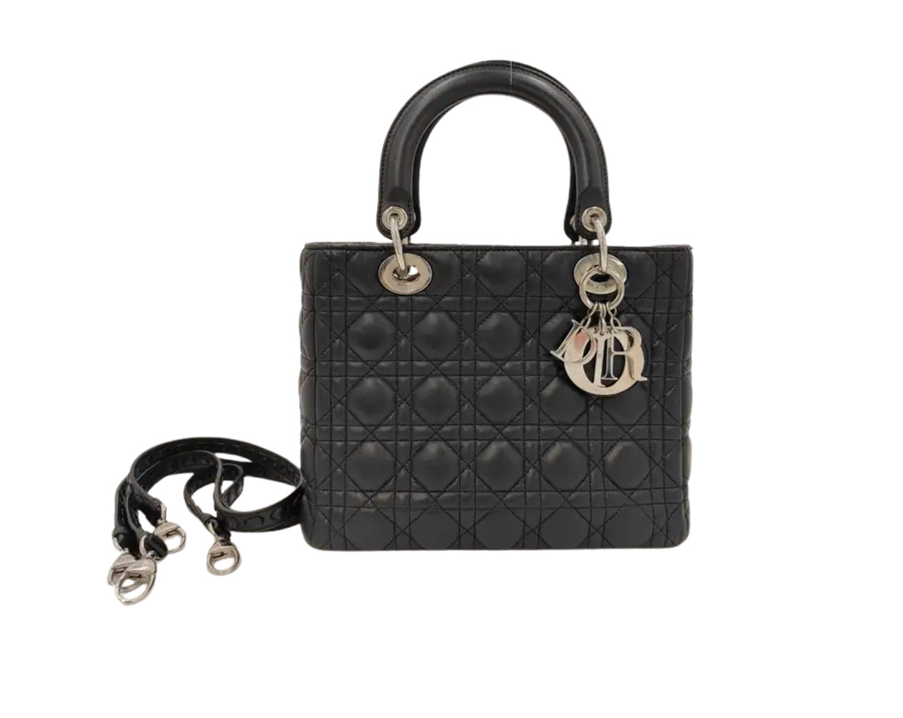 Christian Dior Vintage Lady Dior Cannage Quilt Lambskin Medium