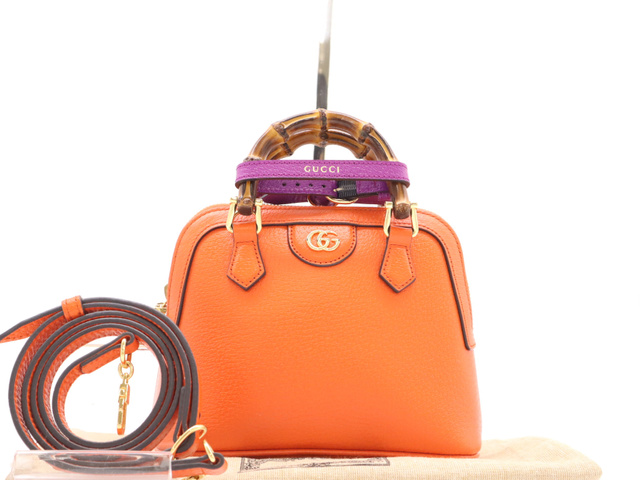 Gucci Diana NM Bamboo Handle Tote Leather Mini