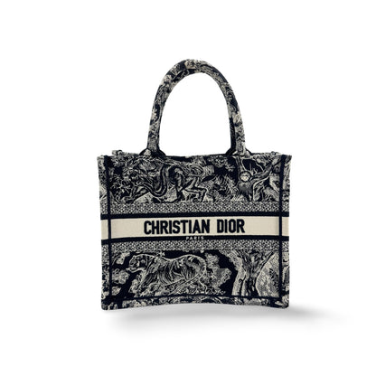 Christian Dior Book Embroidered Canvas Small