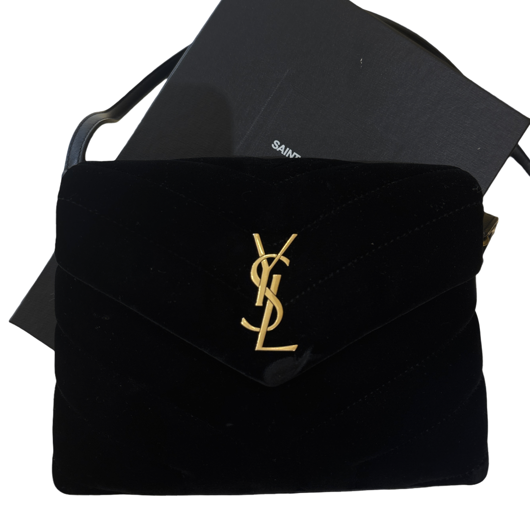 Saint Laurent LouLou Document Clutch Matelasse Chevron Leather Product Image