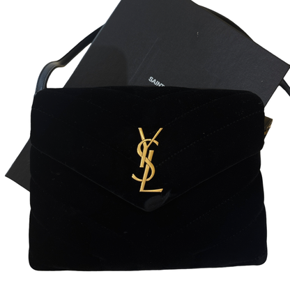Saint Laurent LouLou Document Clutch Matelasse Chevron Leather Product Image