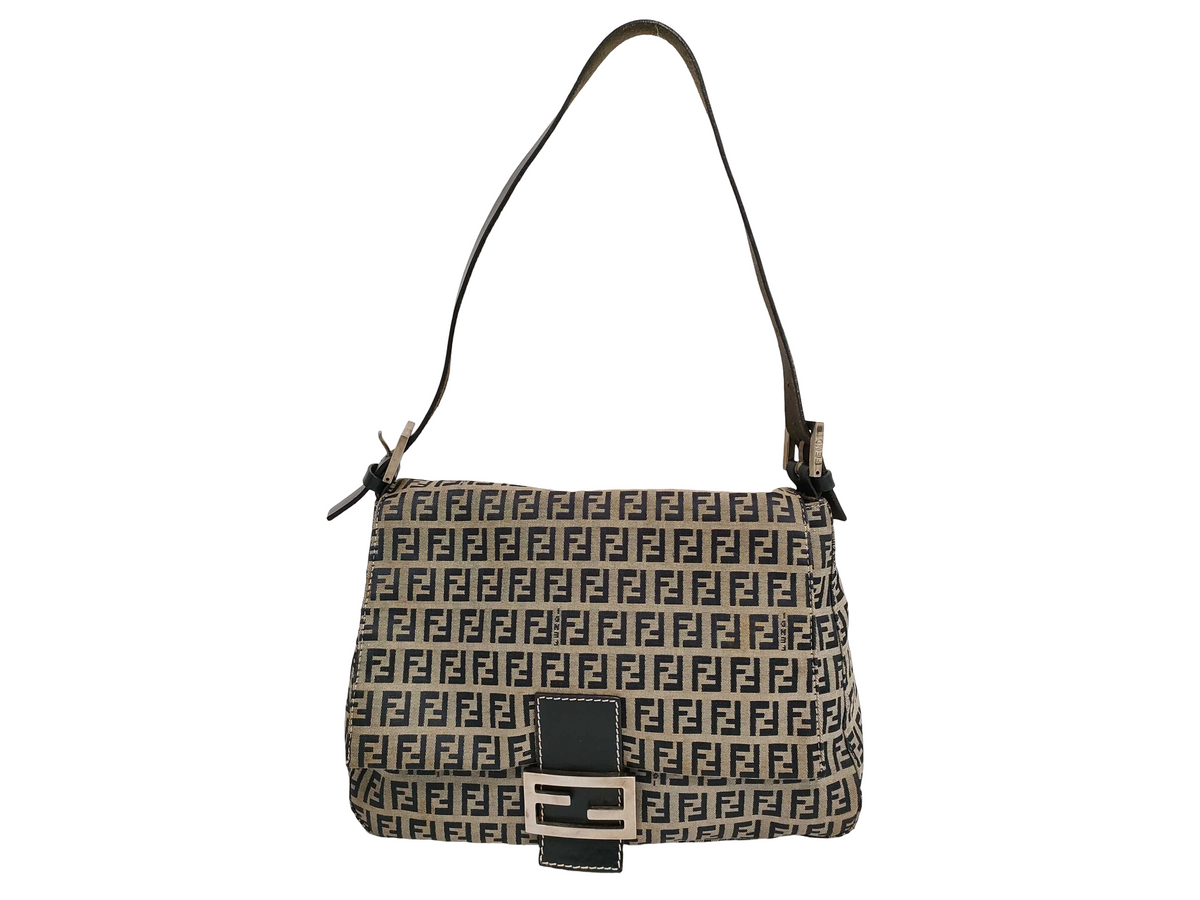 Fendi Zucchino Mamma Baguette Canvas Medium