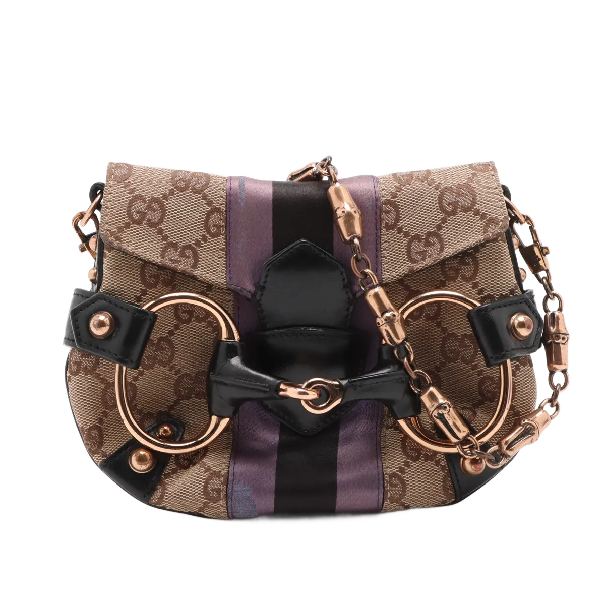 Gucci Horsebit Web Chain GG Canvas Mini