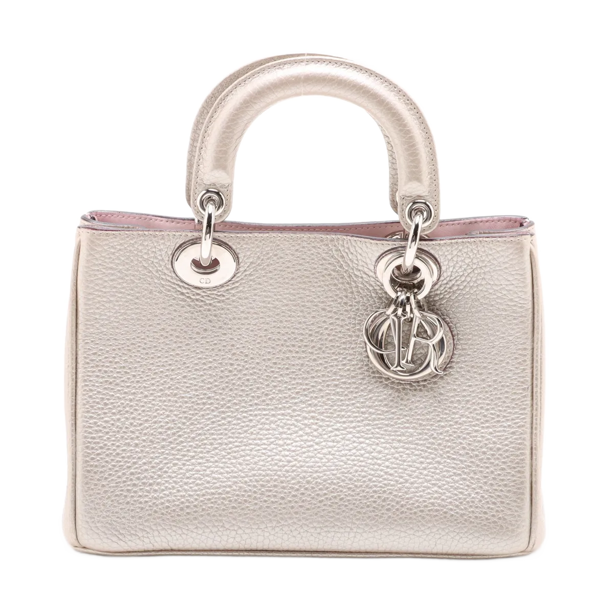 Christian Dior Diorissimo Tote Pebbled Leather Mini
