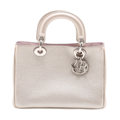 Christian Dior Diorissimo Tote Pebbled Leather Mini