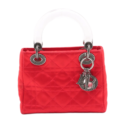 Christian Dior Lady Dior Crystal Embellished Cannage Quilt Satin Mini