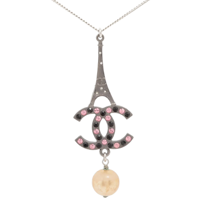 Chanel CC Paris Button Pendant Metal 21 cm