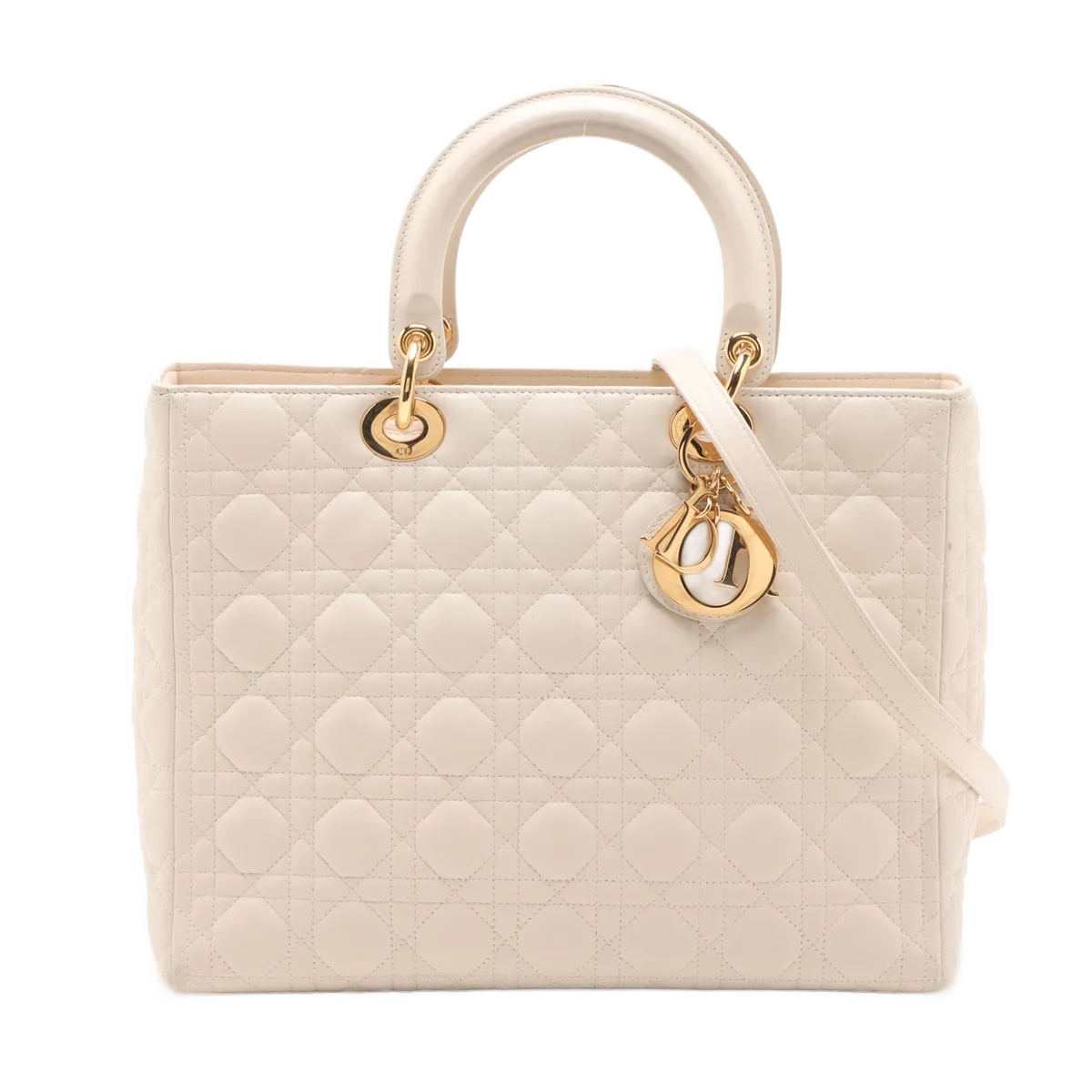 Christian Dior Vintage Lady Dior Leather Large