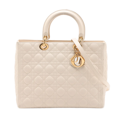 Christian Dior Vintage Lady Dior Leather Large