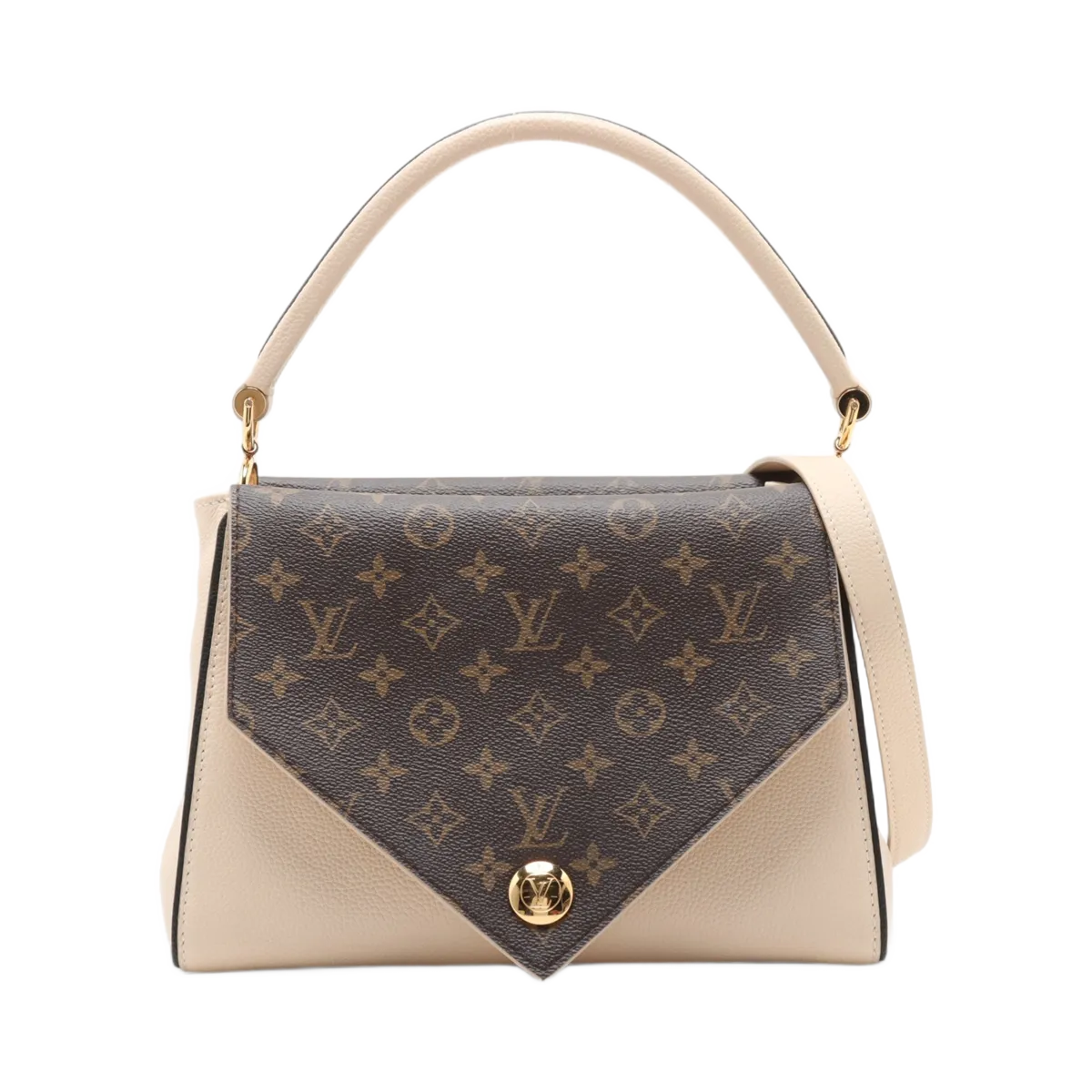 Louis Vuitton Double V Handbag Calfskin with Monogram Canvas Product Image