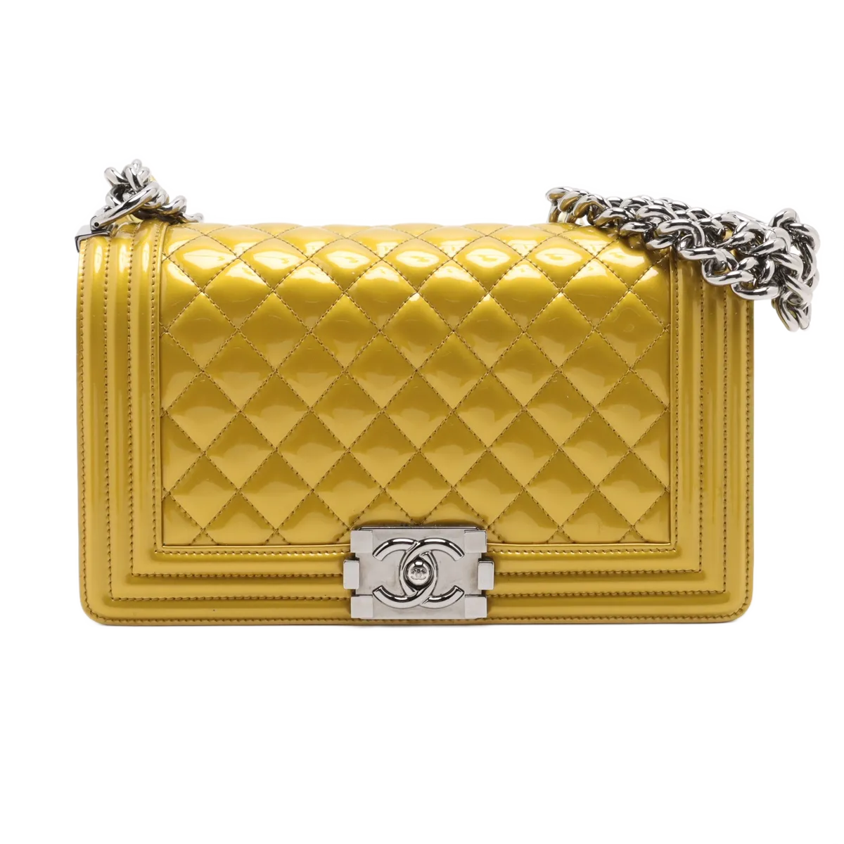 Chanel Boy Flap Patent Leather Old medium (25)