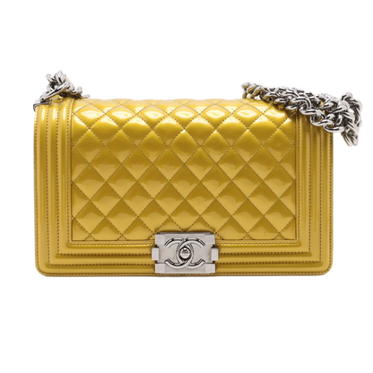 Chanel Boy Flap Patent Leather Old medium (25)