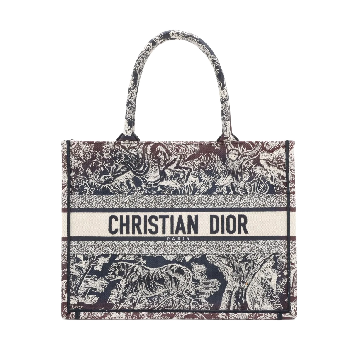 Christian Dior Book Tote Embroidered Canvas Medium