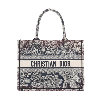 Christian Dior Book Tote Embroidered Canvas Medium