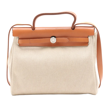 Hermes Herbag Toile and Leather PM