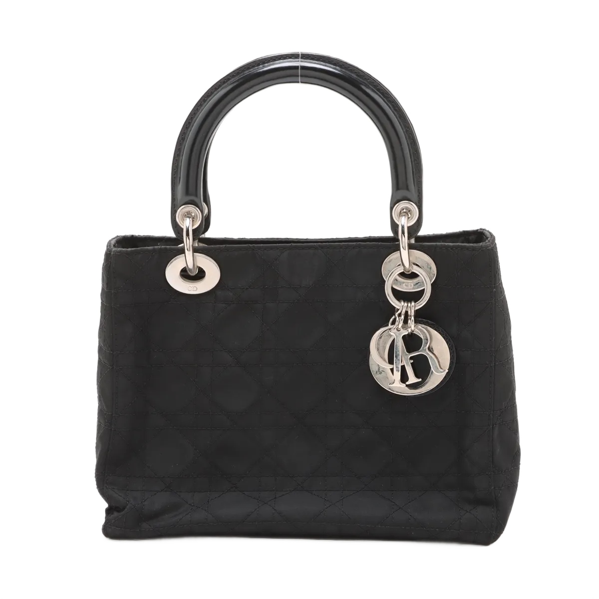Christian Dior Vintage Lady Dior Cannage Quilt Nylon Medium