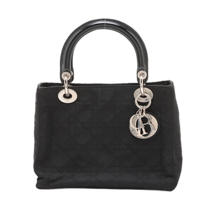 Christian Dior Vintage Lady Dior Cannage Quilt Nylon Medium