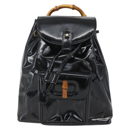 Gucci Vintage Bamboo Backpack Patent Mini