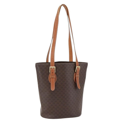 Celine Vintage Macadam Shopper Coated Canvas Small