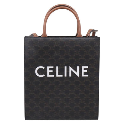 Celine Vertical Cabas Tote Triomphe Coated Canvas Large