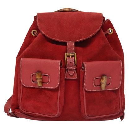 Gucci Vintage Bamboo Suede and Leather Product Image
