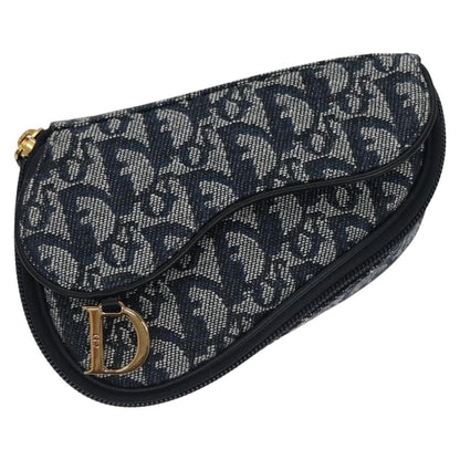 Christian Dior Vintage Saddle Coin Purse Diorissimo Canvas Product Image