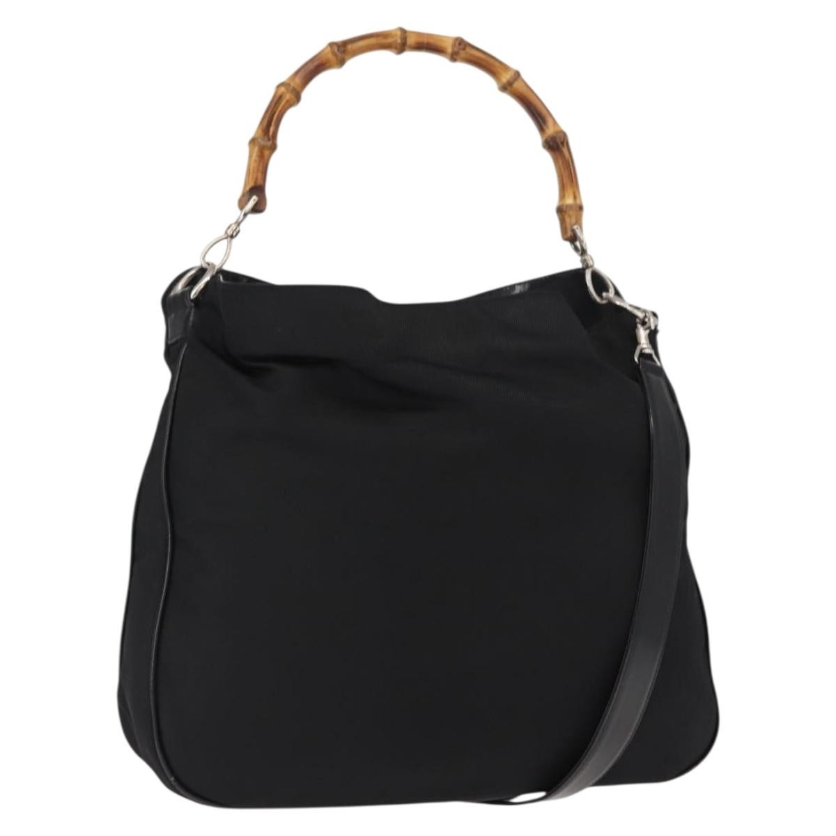 Gucci Vintage Bamboo Handle Bag Nylon Product Image