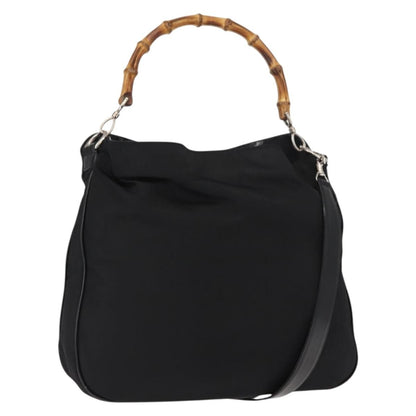 Gucci Vintage Bamboo Handle Bag Nylon Product Image