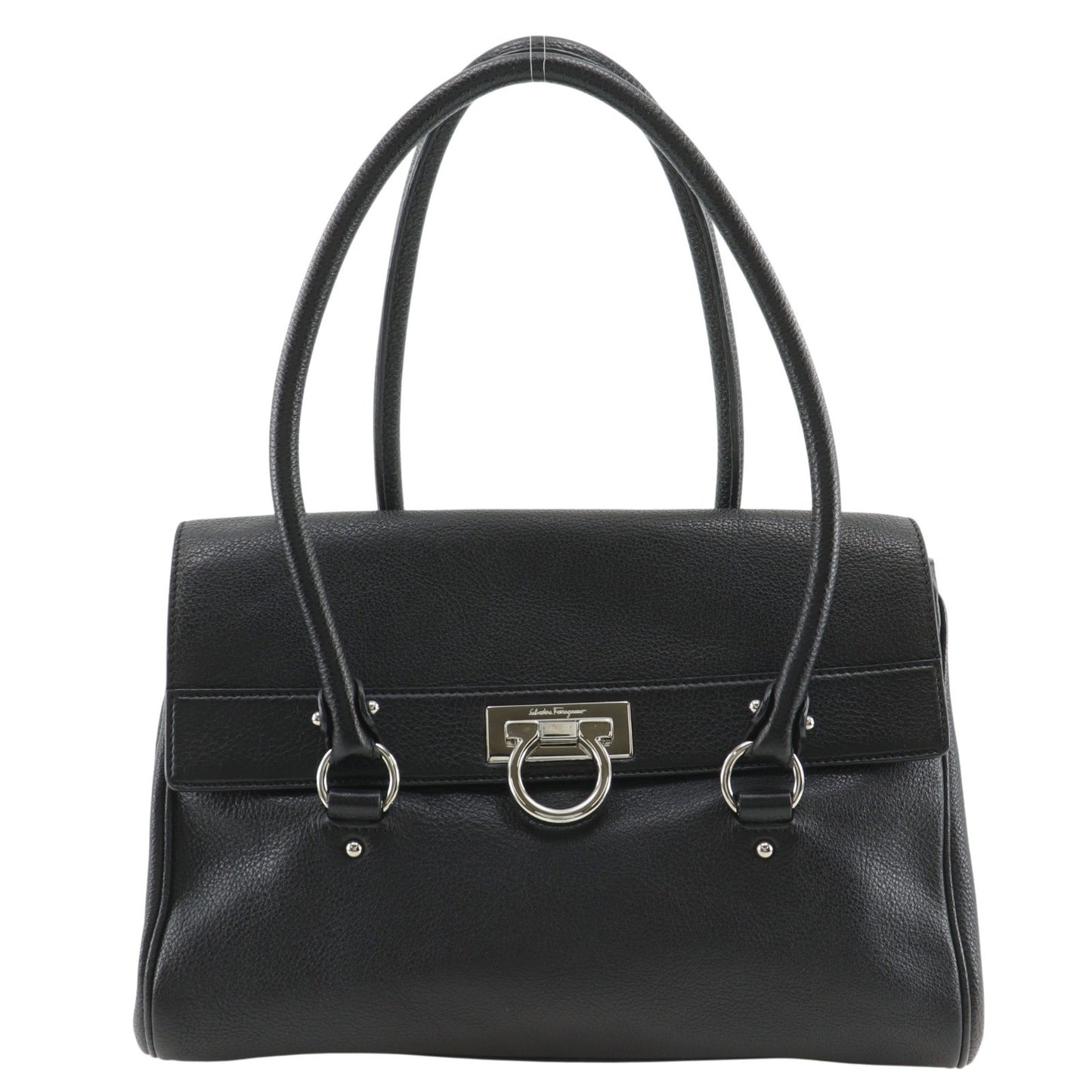 Salvatore Ferragamo Gancini Satchel Leather Medium