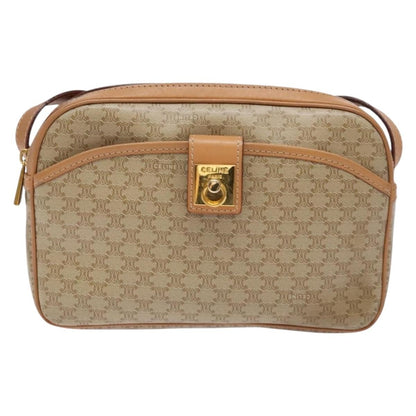 Celine Vintage Macadam Shoulder Bag Canvas and Leather Product Image
