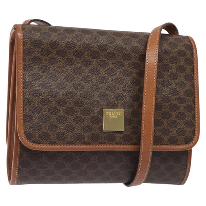 Celine Vintage Macadam Shoulder Bag Canvas and Leather Product Image