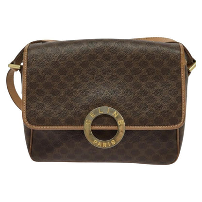 Celine Vintage Macadam Circle Logo Canvas and Leather Product Image
