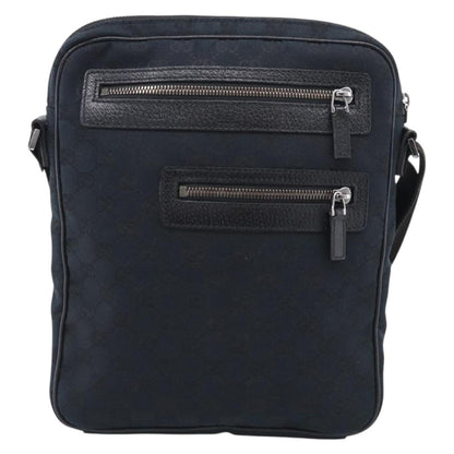 Gucci Front Zip Messenger Canvas and Leather Small