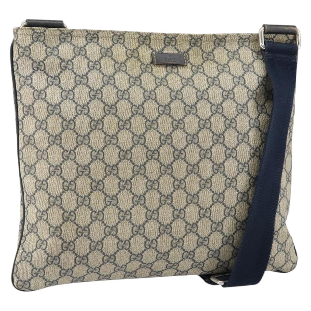 Gucci Zip Top Messenger Bag GG Coated Canvas Medium